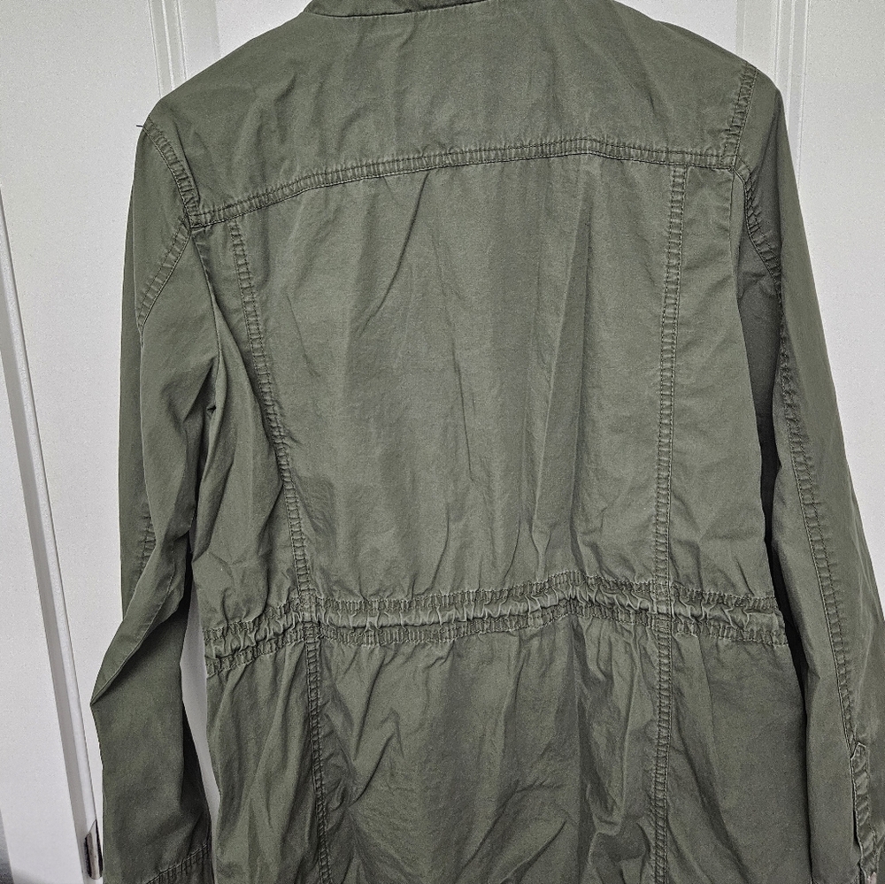 Express Green Drawstring Utility Jacket Medium - image 5